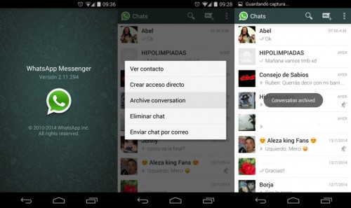 La nueva Beta de Whatsapp a\u00f1ade la funci\u00f3n de archivar conversaciones